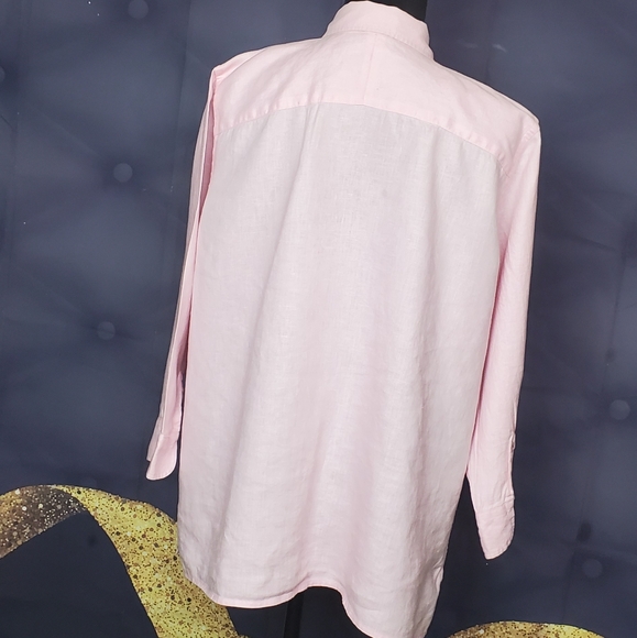 Linen Button Down Top - Picture 2 of 5